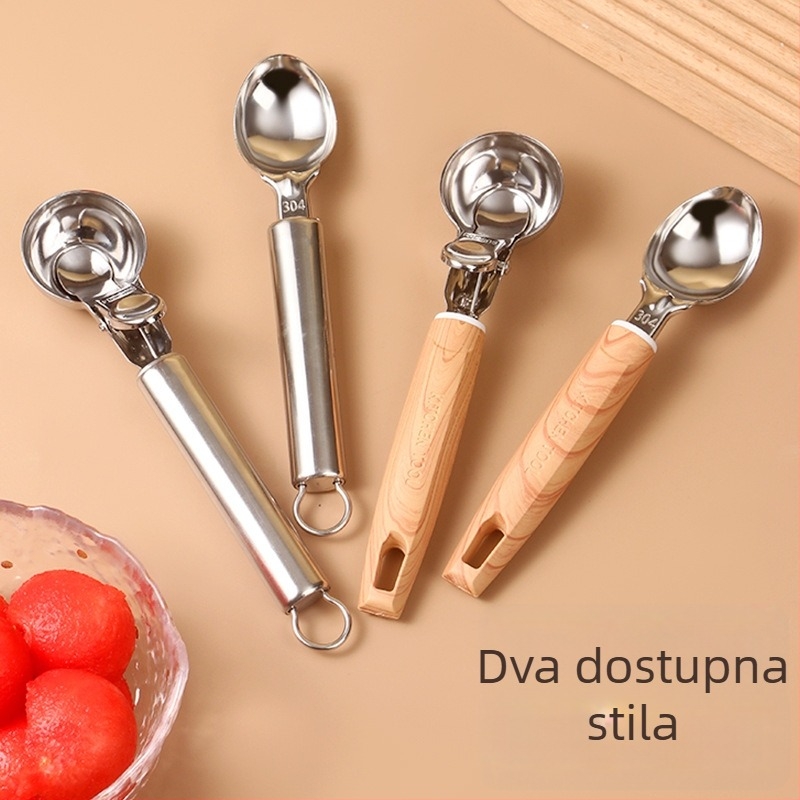Žlica za sladoled od nehrđajućeg čelika sa kugličnim izdvojenim dijelom, kreativan dizajn, moguć ispis logotipa, brend Cherish the mu