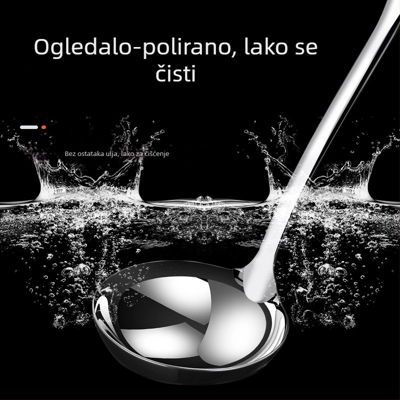 Žlica za lonac od 316 nerđajućeg čelika sa cjedilom, duboka i debela, moderni jednostavan stil