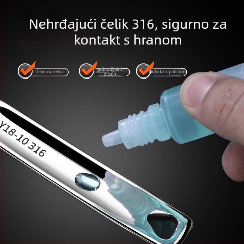 Žlica za lonac od 316 nerđajućeg čelika sa cjedilom, duboka i debela, moderni jednostavan stil