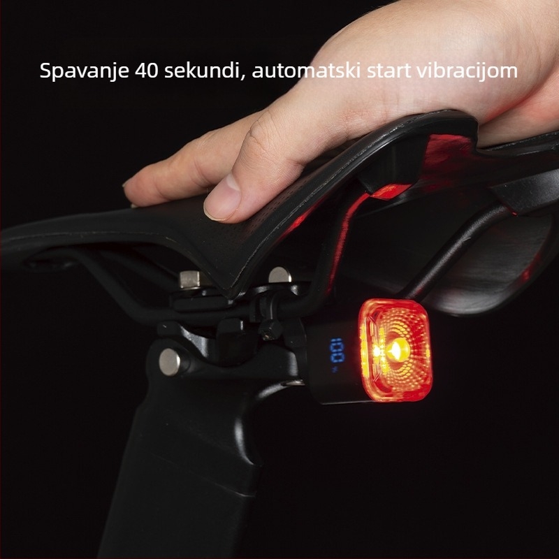 Stražnje svjetlo za bicikl s digitalnim prikazom energije i pametnim senzorom kočenja – Marka An rider/nqy, prilagodljivo, dopuštena privatna oznaka, nije uvezeno