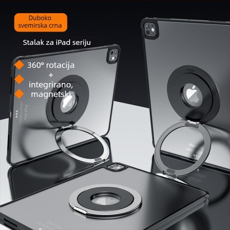 Držač za tablet s magnetskim prstenom, sklopivi, 360° rotacija, ultra-tanki, metalno tijelo