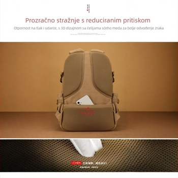 Unisex ruksak od platna s urbanističkim minimalističkim stilom, kompatibilan s 15-inčnim prijenosnikom, jastučasti kaiševi, tekstura kože Crazy Horse