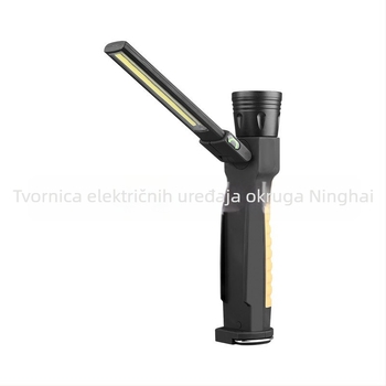 Napajana COB sklopiva magnetska radna svjetiljka, LED 20W, baterija 5000mAh, domet 200–500 m, uključeno punjač, idealno za planinarenje i kampiranje