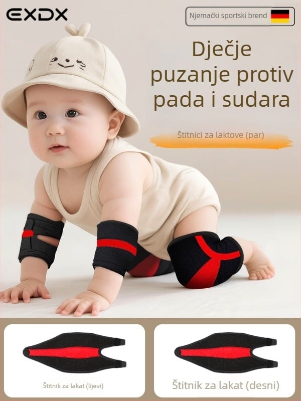 Zaštitni komplet za koljena i lakat beba, prilagodljiva zaštita od padova za puzanje, ljeto