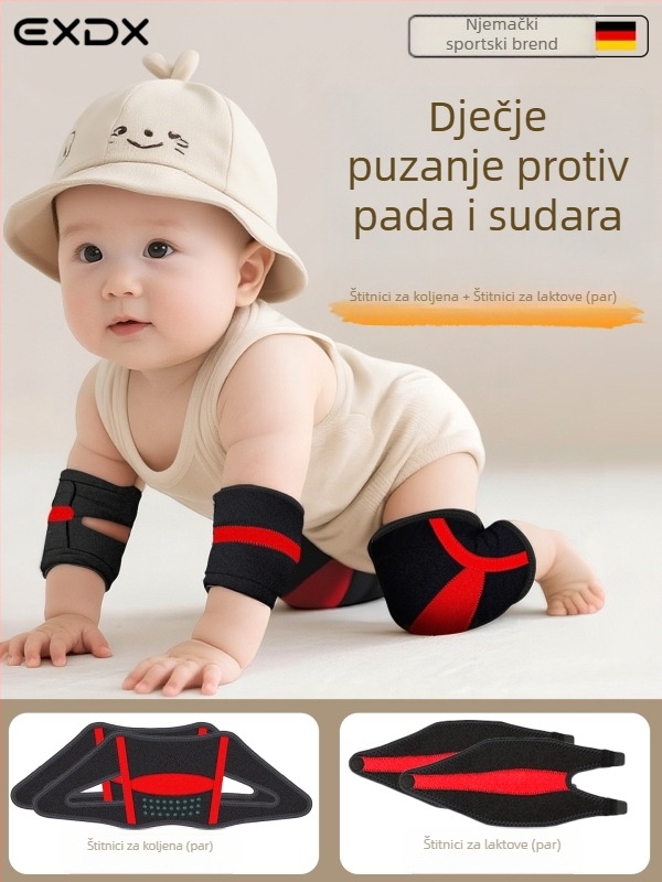 Zaštitni komplet za koljena i lakat beba, prilagodljiva zaštita od padova za puzanje, ljeto