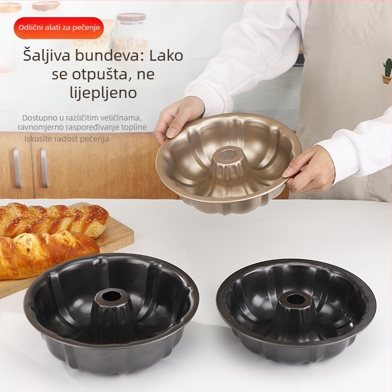 Kalupa za tortu od tikve šifon s nelepljivim premazom, tava od ugljičnog čelika za DIY pečenje