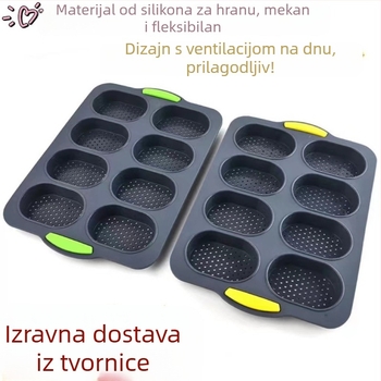 Silikonska kalupa za pečenje kolača, 8 pretinaca, okrugla, neprijanjajuća, Orange Sunset