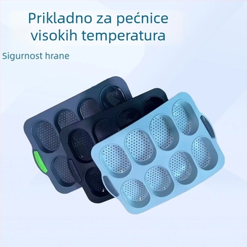 Silikonska kalupa za pečenje kolača, 8 pretinaca, okrugla, neprijanjajuća, Orange Sunset