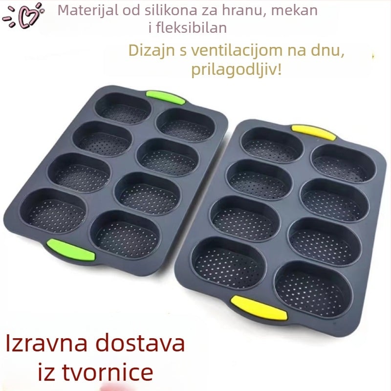 Silikonska kalupa za pečenje kolača, 8 pretinaca, okrugla, neprijanjajuća, Orange Sunset