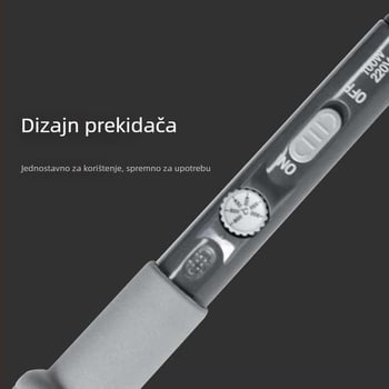 Lemilica s podesivom temperaturom, 100W, gumirana drška, 220V, za lemjenje, desolderiranje i pyrograviranje