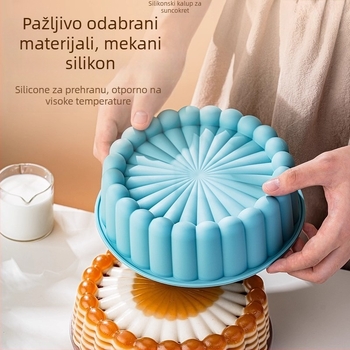 Silikonska kalupa za tortu sa motivom suncokreta, pogodna za parenje i pečenje, otporna na visoke temperature, DIY kalupa za slojevite torte i Water Chestnut Cake