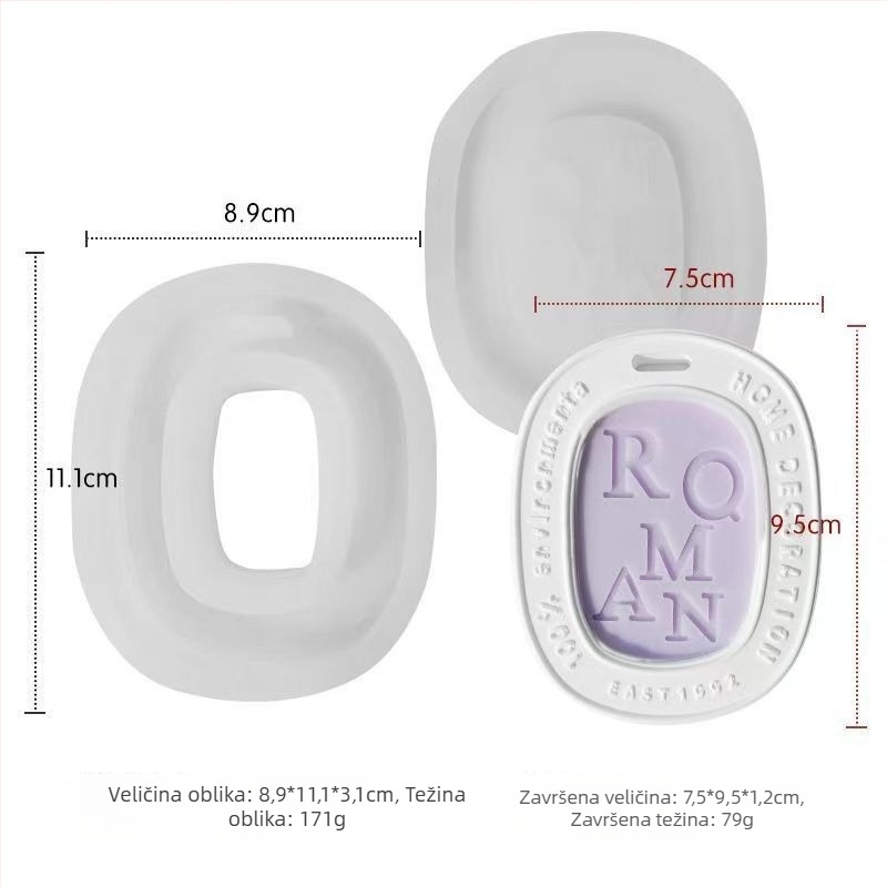 Silikonski kalup za pečenje – ovalni nepravilan oblik za čokoladu, fondant i torte – DIY