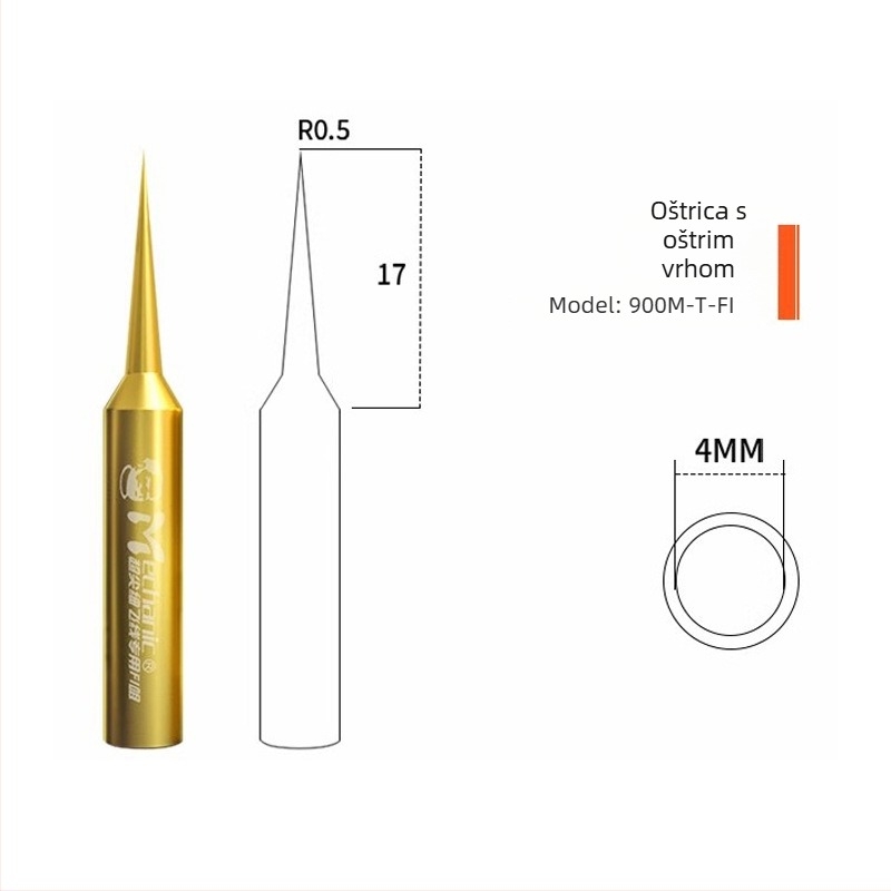 Repairman bakreni vrh za lemljenje – precizan zavojni (lakat) vrh, serija Flying soldering iron tip, bez olova