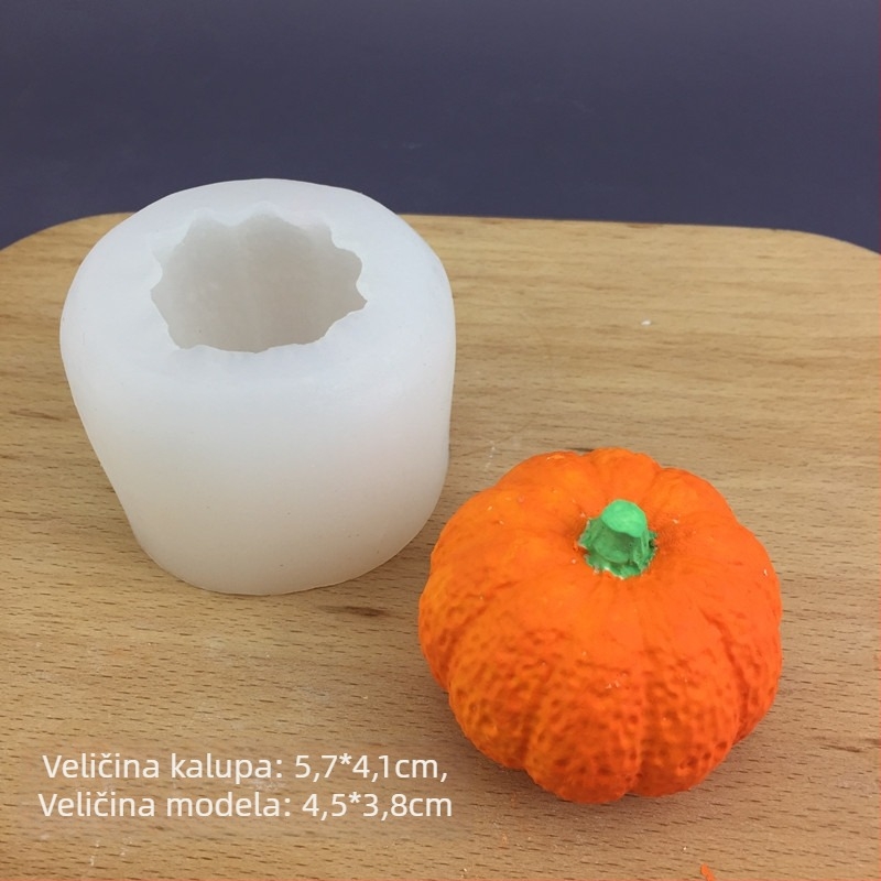 3D Halloween bundeva silikonska kalupa za tortu, nepravilan oblik, za čokoladu, fondant i mousse