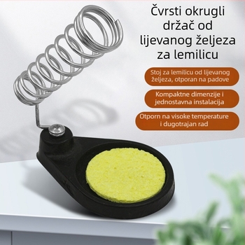 Držač od lijevanog željeza za lemilicu, težak, okruglog i kvadratnog oblika, otporan na visoke temperature, višenamjenski držač za lemilo