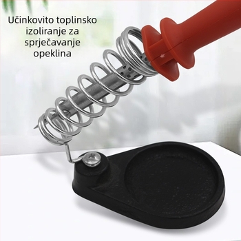 Držač od lijevanog željeza za lemilicu, težak, okruglog i kvadratnog oblika, otporan na visoke temperature, višenamjenski držač za lemilo