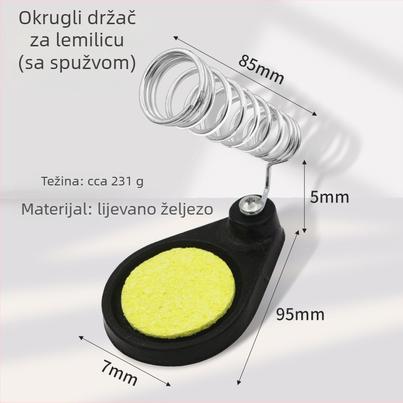 Držač od lijevanog željeza za lemilicu, težak, okruglog i kvadratnog oblika, otporan na visoke temperature, višenamjenski držač za lemilo