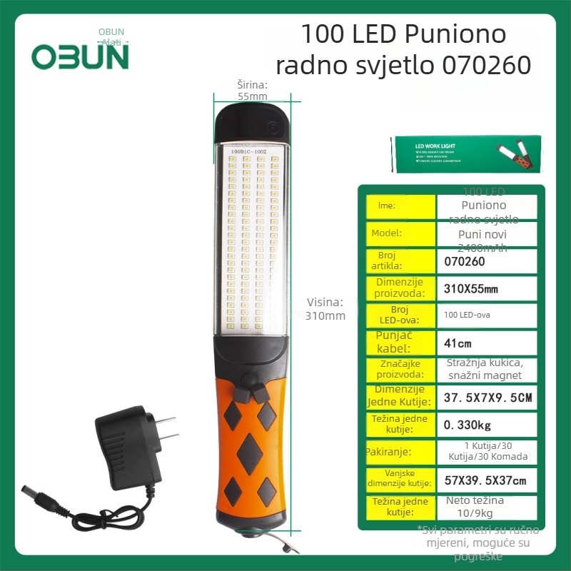 LED radna svjetiljka s magnetom za auto popravke i dekoraciju – Oubang, 25 LED dioda, Pribor br. 123