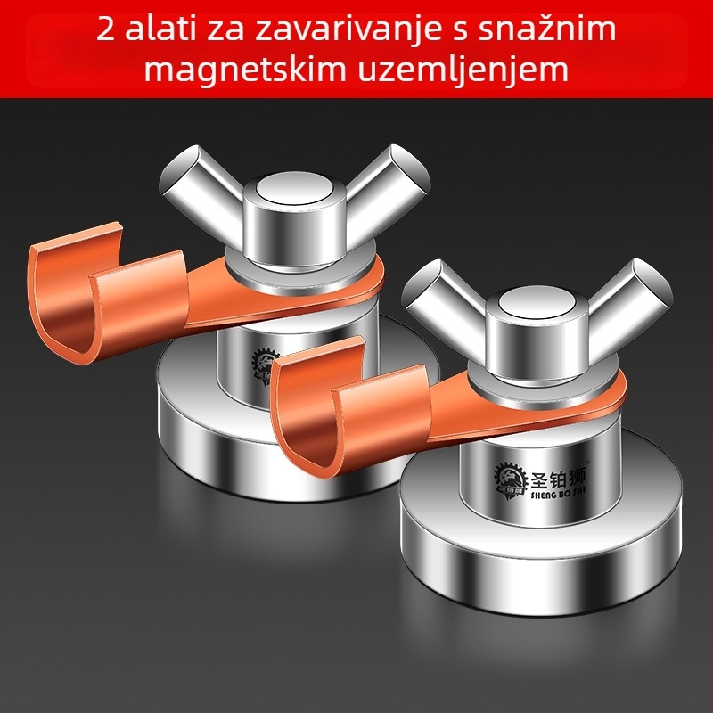 Električno zavarivanje sa snažnim magnetskim uzemljenjem, magnetska uzemljiva spojnica, fiksator za zavarivanje, ručna uzemljiva glava