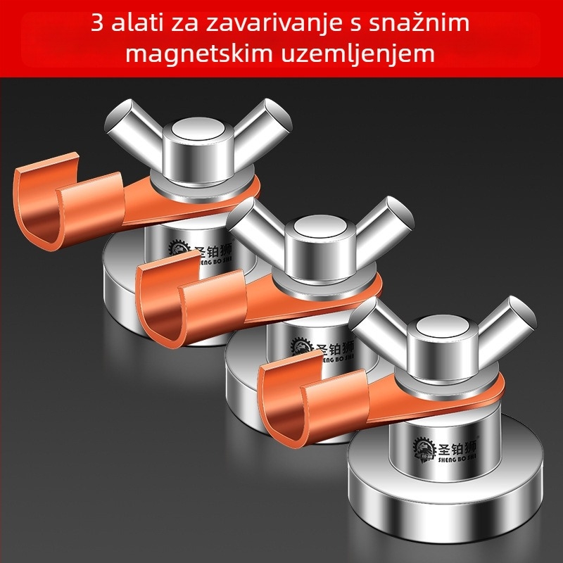 Električno zavarivanje sa snažnim magnetskim uzemljenjem, magnetska uzemljiva spojnica, fiksator za zavarivanje, ručna uzemljiva glava