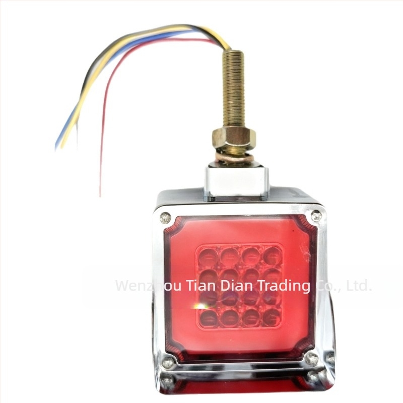 LED dvostrano kvadratno svjetlo za kamione – stražnje, bočne, kočione, ABS 12-24V IP67