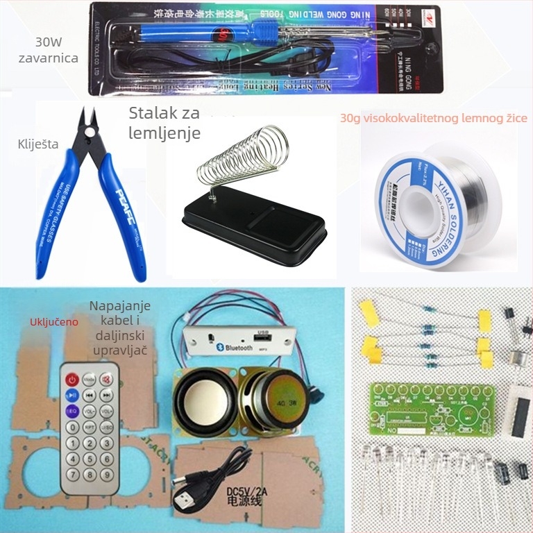 DIY komplet punjenja Bluetooth zvučnika — Brend SSY, obuka montaže, elektroničko zavarivanje i upravljanje glasovnim spektrima