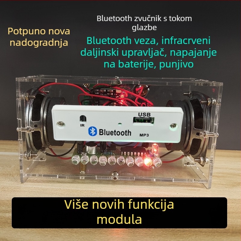 DIY komplet punjenja Bluetooth zvučnika — Brend SSY, obuka montaže, elektroničko zavarivanje i upravljanje glasovnim spektrima