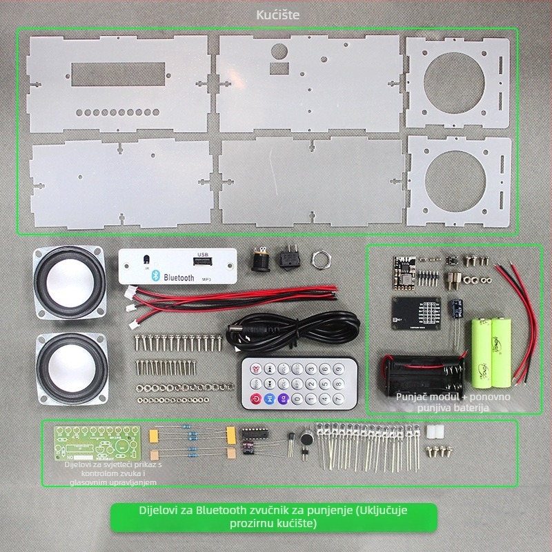 DIY komplet punjenja Bluetooth zvučnika — Brend SSY, obuka montaže, elektroničko zavarivanje i upravljanje glasovnim spektrima