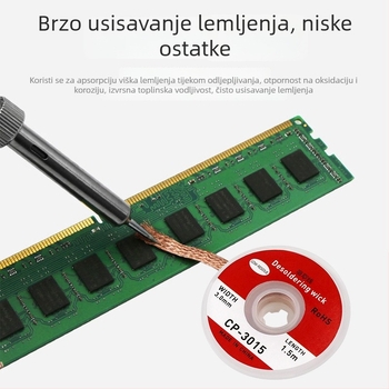 Set alata za desoldering: Žica za usisavanje spajki, Traka s niskim ostatcima, Alat za uklanjanje BGA pločica; Marka Record Work; Materijal sandalwood; Serija Other