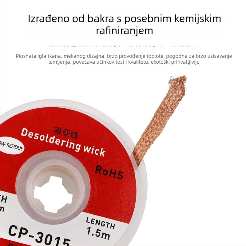 Set alata za desoldering: Žica za usisavanje spajki, Traka s niskim ostatcima, Alat za uklanjanje BGA pločica; Marka Record Work; Materijal sandalwood; Serija Other