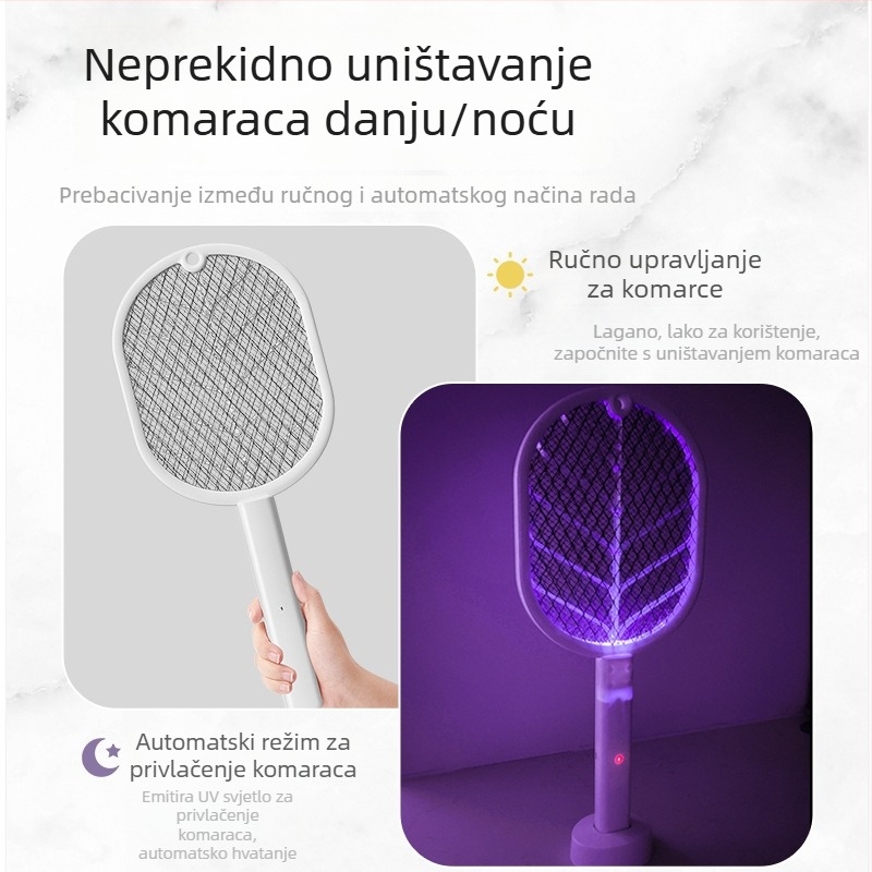 Meister električna sprava za komarce 2-u-1 s UV lampom, USB punjiva baterija 500 mAh, pokrivenost 21–30 m²