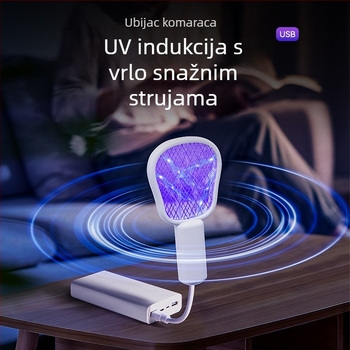 Električna lampa za uništavanje komaraca s UV svjetlom; svjetlosna zamka i električni šok; aluminijska mreža; ABS kućište; bez ugrađene baterije