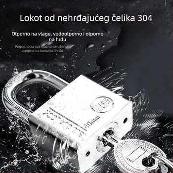 Brava od 304 nehrđajućeg čelika za vanjsku upotrebu — otporan lokot za električne ormariće i kutije brojila