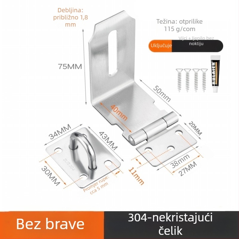 Brava za ormar – nehrđajući čelik, marka Wanzhonglai, novi kineski stil, površinska montaža, bez bušenja