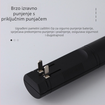 Električna mreža za komarce s ugrađenom baterijom 500 mAh, trostupnja mreža, izravno punjenje, LED svjetlo, domet 11–20 m²