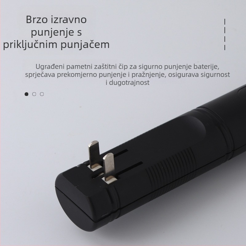 Električna mreža za komarce s ugrađenom baterijom 500 mAh, trostupnja mreža, izravno punjenje, LED svjetlo, domet 11–20 m²