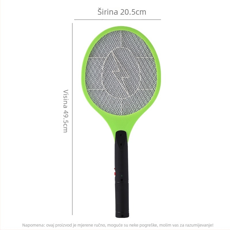 Električna mreža za komarce s ugrađenom baterijom 500 mAh, trostupnja mreža, izravno punjenje, LED svjetlo, domet 11–20 m²