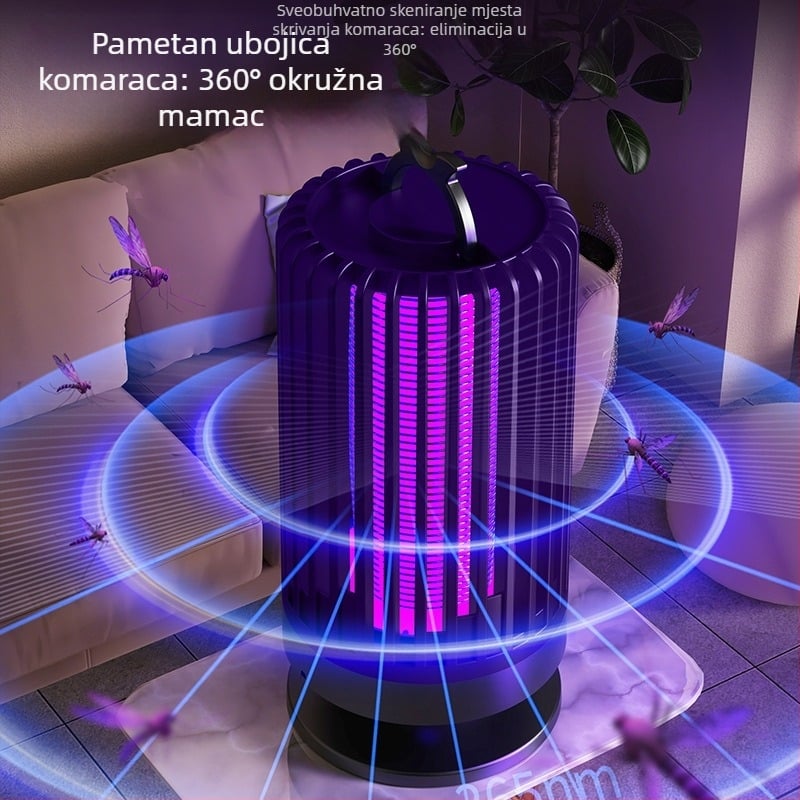 Wear heart Lampa za ubijanje komaraca za kućnu upotrebu – UV lampa, pokrivenost 11–20 m², PP kućište, dimenzije 11,1×11,1×21,5 cm, izravno napajanje