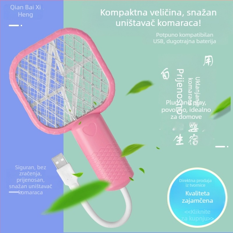 USB električni udarac za komarce i privlačna lampica – 2-u-1 mini za kućnu upotrebu
