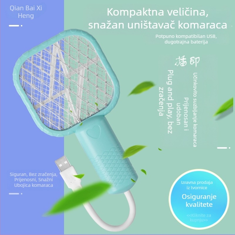 USB električni udarac za komarce i privlačna lampica – 2-u-1 mini za kućnu upotrebu