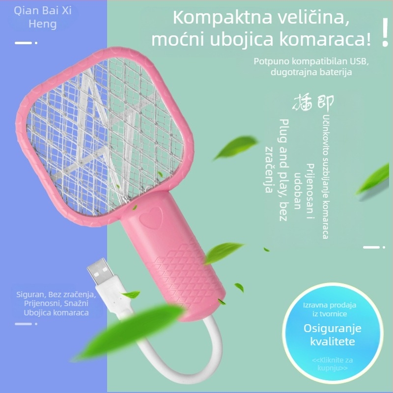 USB električni udarac za komarce i privlačna lampica – 2-u-1 mini za kućnu upotrebu
