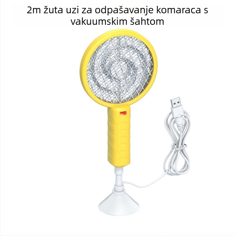 Električni ubijač komaraca s UV lampom, 360° rotacija, aluminijska mreža, netoksičan, podesiva brzina