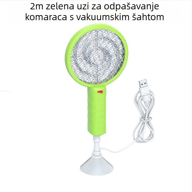 Električni ubijač komaraca s UV lampom, 360° rotacija, aluminijska mreža, netoksičan, podesiva brzina