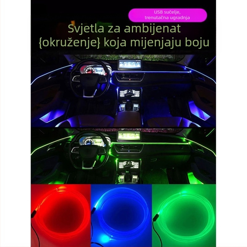 USB napajanje unutarnje ambijentalne rasvjete automobila s dišećim gradijentom LED rasvjeta