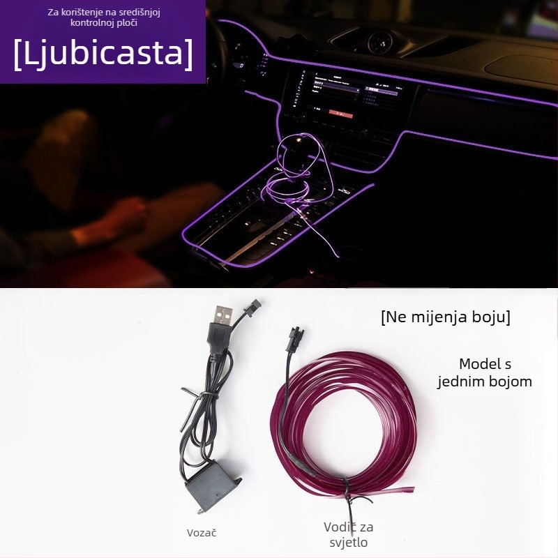 USB napajanje unutarnje ambijentalne rasvjete automobila s dišećim gradijentom LED rasvjeta