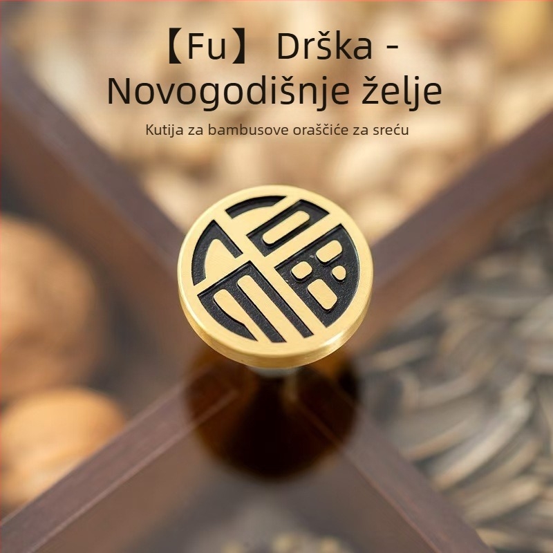 Bakrena ručica za ladice i ormare, sfernog oblika, površinski montirana, model CY2010, stil Novi kineski