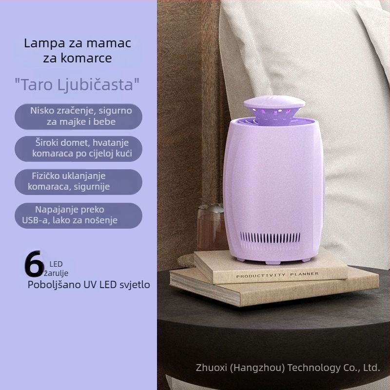 Kućna lampa za uništavanje komaraca sa UV svjetlom, unutarnja upotreba, pogodna za bebe i trudnice