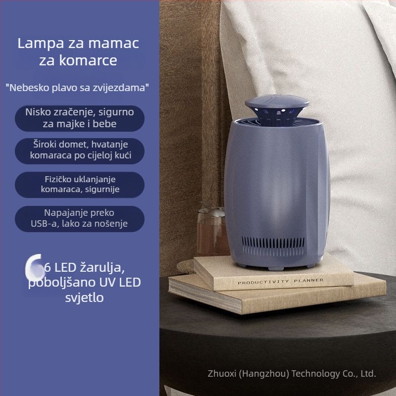 Kućna lampa za uništavanje komaraca sa UV svjetlom, unutarnja upotreba, pogodna za bebe i trudnice