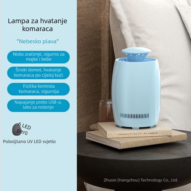 Kućna lampa za uništavanje komaraca sa UV svjetlom, unutarnja upotreba, pogodna za bebe i trudnice
