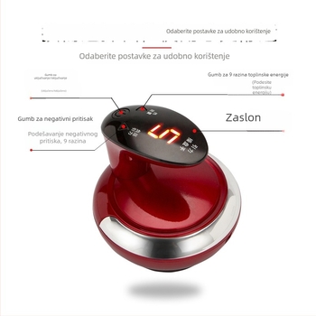 Rongtai Bežični masažni uređaj s vakuumskim usisavanjem i alatom za struganje, kućna upotreba, prijenosno, baterija 1200–2000 mAh, IPX4, certifikat 2012102